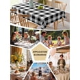 thumbnail image 5 of Black and White Plaid Table Cloth, Farmhouse Checkered Buffalo Waterproof Tablecloth for Square Tables, Reusable Washable Fabric Table Cover for Restaurant Kitchen Dining Tables 60"x60", 5 of 6