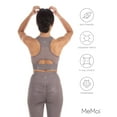 thumbnail image 6 of Wellfit Women's Metallic Print Racerback Sports Bra with Removable Cups, 6 of 7