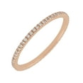 thumbnail image 2 of KIRAN FINE JEWEL Round White CZ Diamond Eternity Ring Rose Gold Plated 925 Sterling Silver Wedding Band Ring Statement Jewelry Gift For Her, 2 of 5