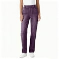 thumbnail image 4 of HongQid Women Classic High Rise Jean Petite Bootcut Slim Fit Denim Pants, 4 of 6