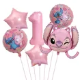 thumbnail image 2 of -Juego de globos de papel de aluminio de Lilo & Stitch para niños y niñas, Decoración de cumpleaños, 1 Juego（6pcs, 2 of 5