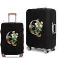 thumbnail image 1 of Luggage Cover Protective Suitcase Trolley Case Dust Cover 18 To 28 Inch Golden Flower Series Pattern Elastic Travel Protective 8Golden flower Q L, 1 of 6