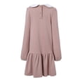 thumbnail image 2 of Richie House Girls' Knit Dress with Bow and Lace Details RH2165, 2 of 7