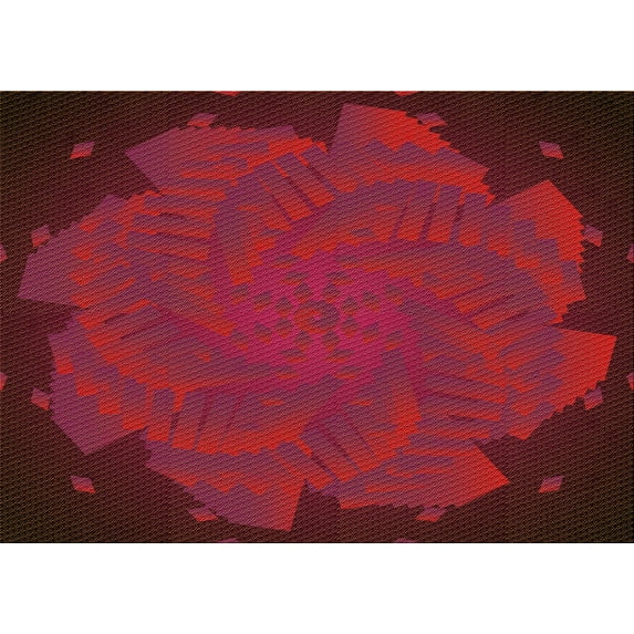 Ahgly Company Machine Washable Indoor Rectangle Transitional Red Area Rugs, 2' x 4'