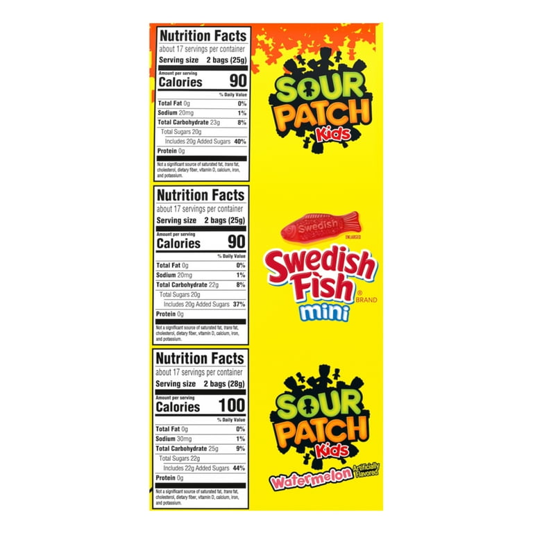 SOUR PATCH KIDS SWEDISH FISH Mini Halloween Candy Variety Pack