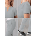 thumbnail image 4 of Adar Addition Go-Higher Scrub Set For Women - Notched V-Neck Scrub Top & Skinny Cargo Scrub Pants, 4 of 7