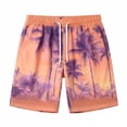 thumbnail image 3 of XINPING Big Tall Swim Trunks Retro Athletic Solid Color Quick Dry Surf Board Shorts with Pockets Anti-Chafe Swimwear Bathing Suits, 3 of 5