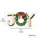thumbnail image 3 of Xihbxyly Oferta de iluminación Broche adorno navideño de Occidente Broche dorado con letras Broche Broche, 3 of 7