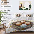 thumbnail image 3 of King 4 Piece Bedding Set Colorful Easter Egg Nest Yellow Flower Soft Breathable Duvet Cover and Pillowcase, Spring Botanical Duvet Cover Set Bed Sheets for Bedroom Dormitory Guest Room, 3 of 9