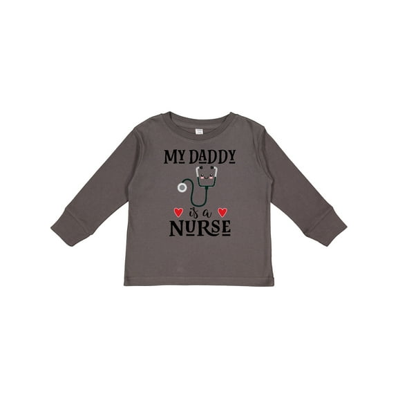 Inktastic Daddy Is A Nurse Baby Gift Boys or Girls Long Sleeve Toddler T-Shirt