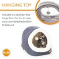 thumbnail image 5 of K&H Pet Products Thermo-Pet Cave Cat Bed Unheated Navy/Geo Flower 17 X 15 X 13 Inches, 5 of 8