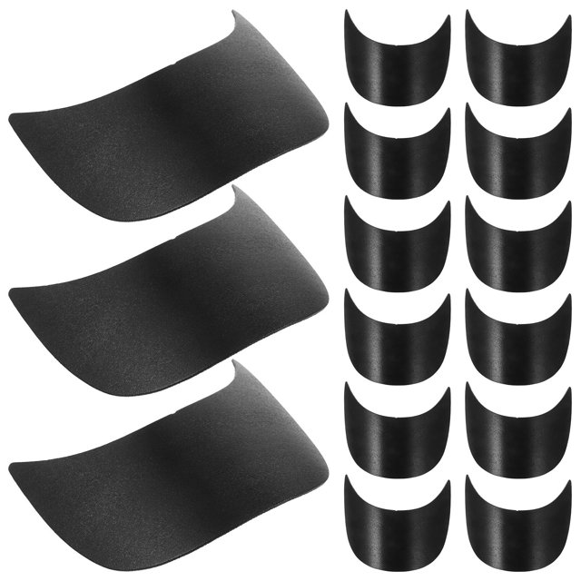 OUNONA 20Pcs Simple Style Adjustable Sun Cap Hat Visor Insert Black PVC Detachable Motorbike Riding Unisex