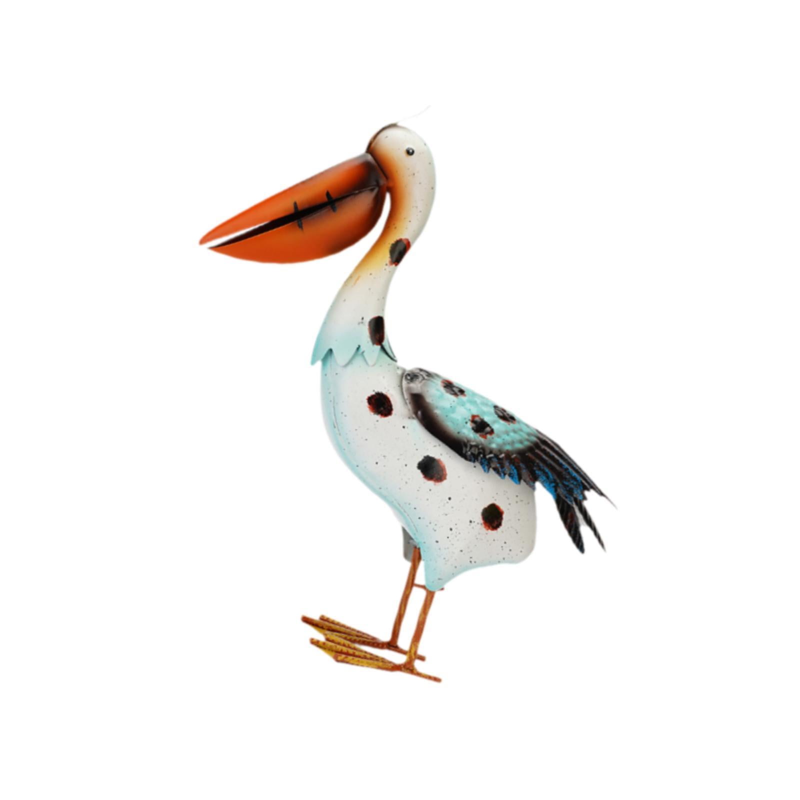 simhoa Pelican Statue Animal Figurine Large Standing Figure Landscape Garden Sculpture Outdoor Decoration for Balcony Lawn Yard Pond
