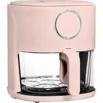 COOK WITH COLOR Air Fryer, 4Qt Glass Air Fryer, Stylish Kitchen Appliance, Blush