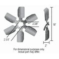 thumbnail image 3 of Derale 17118 Heavy Duty Fan Blade Series 1000 18 Steel Clutch Fan Standard Rotation, 3 of 4