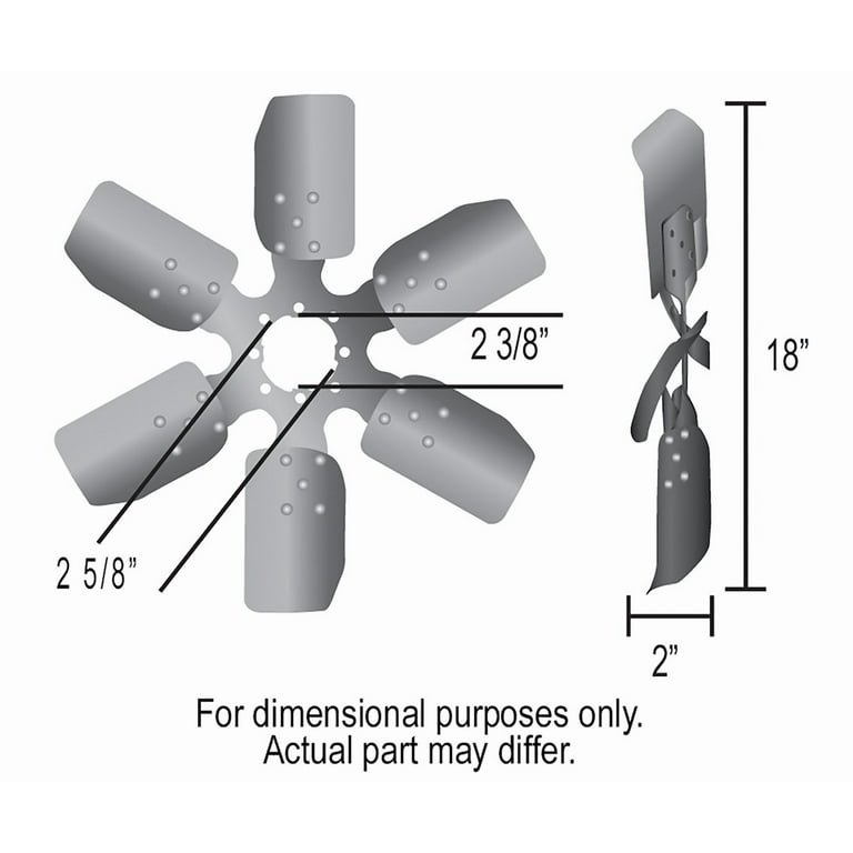 Derale 17118 Heavy Duty Cooling Fan Blade, 18 Inch Steel Clutch