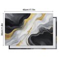 thumbnail image 6 of Black White Gold Marble Pattern Summer Placemats Table Placemats Set Of 4-Linen Kitchen Washable Placemats Table Mats 11.8"x17.7" Non-Slip Heat Resistant, 6 of 6