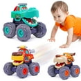 thumbnail image 1 of Toy Cars OCATO Monster Trucks para niños de 1 a 3 años con 3 coches, 1 of 7