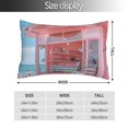 thumbnail image 2 of Kdxio Cotton Pillow Cases 20"x30" Pillowcases,Soft and Breathable Bedroom Pillow Cases-Pastel Pink Beach Cafe-No Pillow Core, 2 of 5