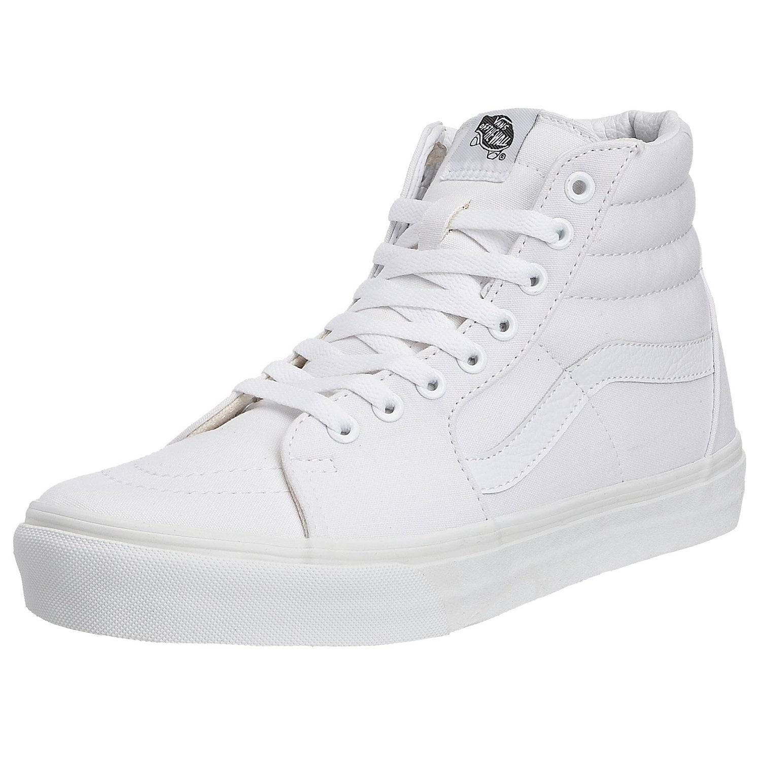 all white hi top vans