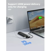 Lemorele TC100L 13 in 1 Docking Station for Triple Monitors, USB C Hub with Dual 4K HDMI, Gigabit Ethernet, VGA, 5 USB Ports, SD/TF, 3.5mm Audio, 100W PD, Multiport Adapter for Type C Laptops