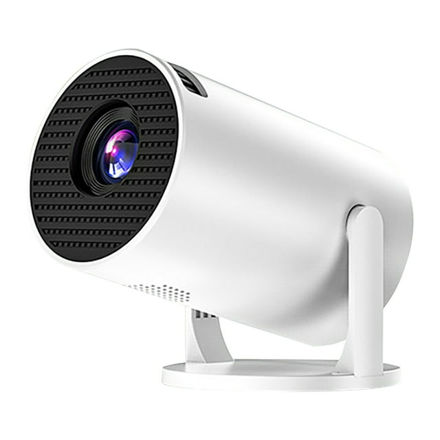 Projecteur Android Haute Définition 1080P, Portable Sans Fil pour la Maison avec Même Écran, Prend en Charge le Décodage 4K pour la Maison et l'Extérieur, Mini Projecteur Intelligent pour Projection de Films Compatible avec Téléphone (Blanc)