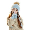 thumbnail image 2 of Kids Winter Hat with Ear Flaps Gloves Scarf Set, Children Beanies Hats Warm Lined Beanie for 4-10 Years Boys Girls, 2 of 7