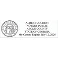 thumbnail image 3 of Notary Stamp Seal Ink Personalized Self Inking Stamp Custom Stamp Rubber Stamp Trodat 4913 Self Ink Notary Stamp for State of Georgia - Manufacturer Certificate Required, 3 of 4