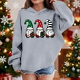 thumbnail image 2 of Lorytime Christmas Hoodies for Teen Girls Unisex Santa Claus Sweatshirt Long Sleeve Pullover Drop Shoulder Soft Tops Gray, 2 of 4