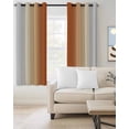 thumbnail image 2 of Burnt Orange Grey Ombre Blackout Curtains for Bedroom Living Room Darkening Curtains 63 Inches Long Farmhouse Gradient Minimalist Window Curtain 2 Panels Set Window Treatment Grommet Drapes 52"x63", 2 of 9