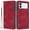 Red, variant on Leather For Samsung Galaxy A17 / A26 Case Cherry Blossom Embossed 3-card Flip Wallet Leather Case With Card Holder Magnetic Closure Phone Cases Cover,Red,For Galaxy A17 / A26