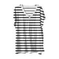 thumbnail image 5 of White Women's Short Sleeve T-shirt, Womens Summer Daily Casual V Neck Shirts Short Sleeve Tops Blouses Loose Fit Shirt,Women's Short sleeve T-shirt 3XL, 5 of 5