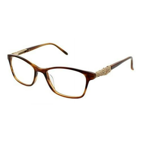 ELLEN TRACY Eyeglasses ALESSANDRIA Blonde Horn 54MM