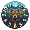 thumbnail image 5 of Bear Forest Mountains Trees 10 inch Wall Clocks Non Ticking Easy to Read Battery Decorative for Home Bathroom Kitchen Bedroom Living Room, 5 of 8