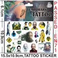 thumbnail image 1 of Pegatinas de dibujos animados de la serie de TV americana para niños, Tatuajes Temporales, arte corporal, juguetes de fiesta de Cosplay, regalos para niños, 1 of 4