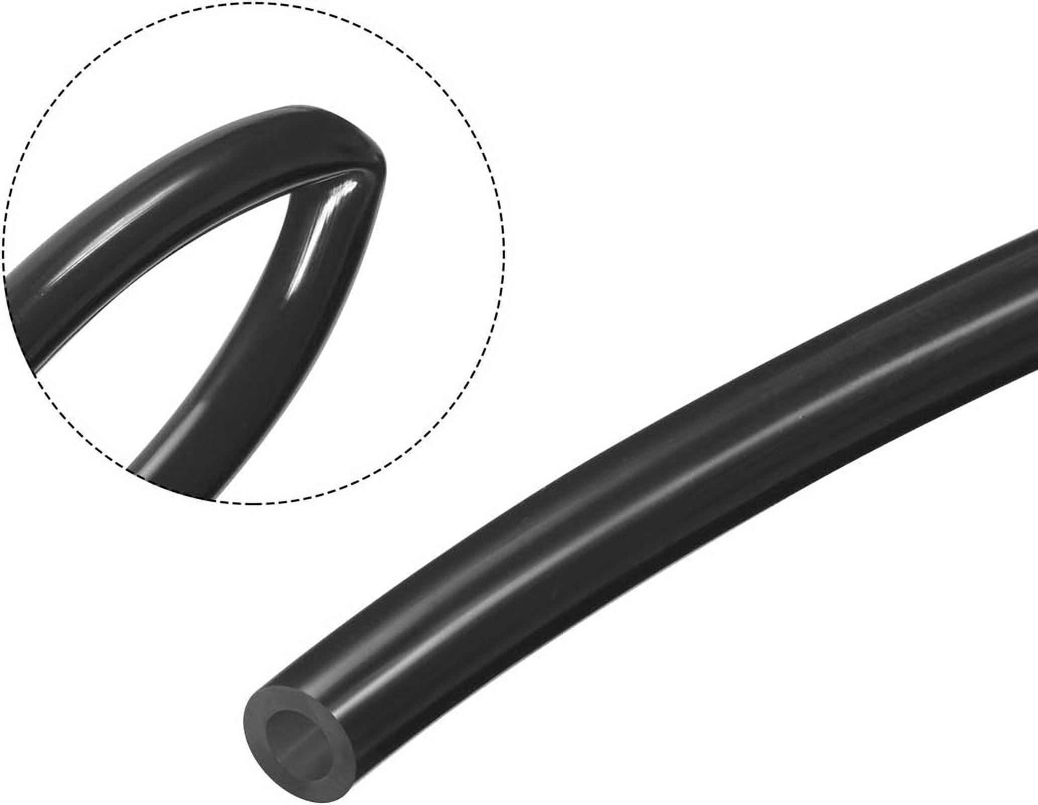 MKEUDQ-Pneumatic Air Tubing, 4mm OD x 2.5mm ID 4m(157 Inch) PU Polyurethane Air Compressor Tubing Hose Pipe for Fluid Transfer Black
