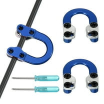 Archery D Loop, Compound Bow Metal U Nock D Ring Nocking Release Accessories with Screwdrivers Screws for Shooting Blue