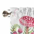 thumbnail image 4 of Mushroom Valances for Windows Farmhouse Kitchen Curtains Valances Rod Pocket Valance Curtains for Kitchen Windows Pink Butterfly Rustic Botanical Leaf Window Valances for Bathroom Bedroom 54"x18", 4 of 6