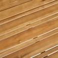 thumbnail image 6 of Kaena Acacia Wood Outdoor Left Arm Loveseat and Coffee Table Set with Cushion, Teak and Red, 6 of 13