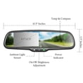 thumbnail image 3 of Master Tailgaters OEM Rear View Mirror with 4.3" LCD Screen, Compass & Temperature | Universal Fit Mount for Cars, 3 of 10