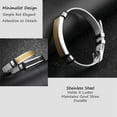 thumbnail image 6 of Mens Stainless Steel Bracelet with Bar, Adjustable Mesh Band with Buckle Clasp,Black/Silver, 6 of 7