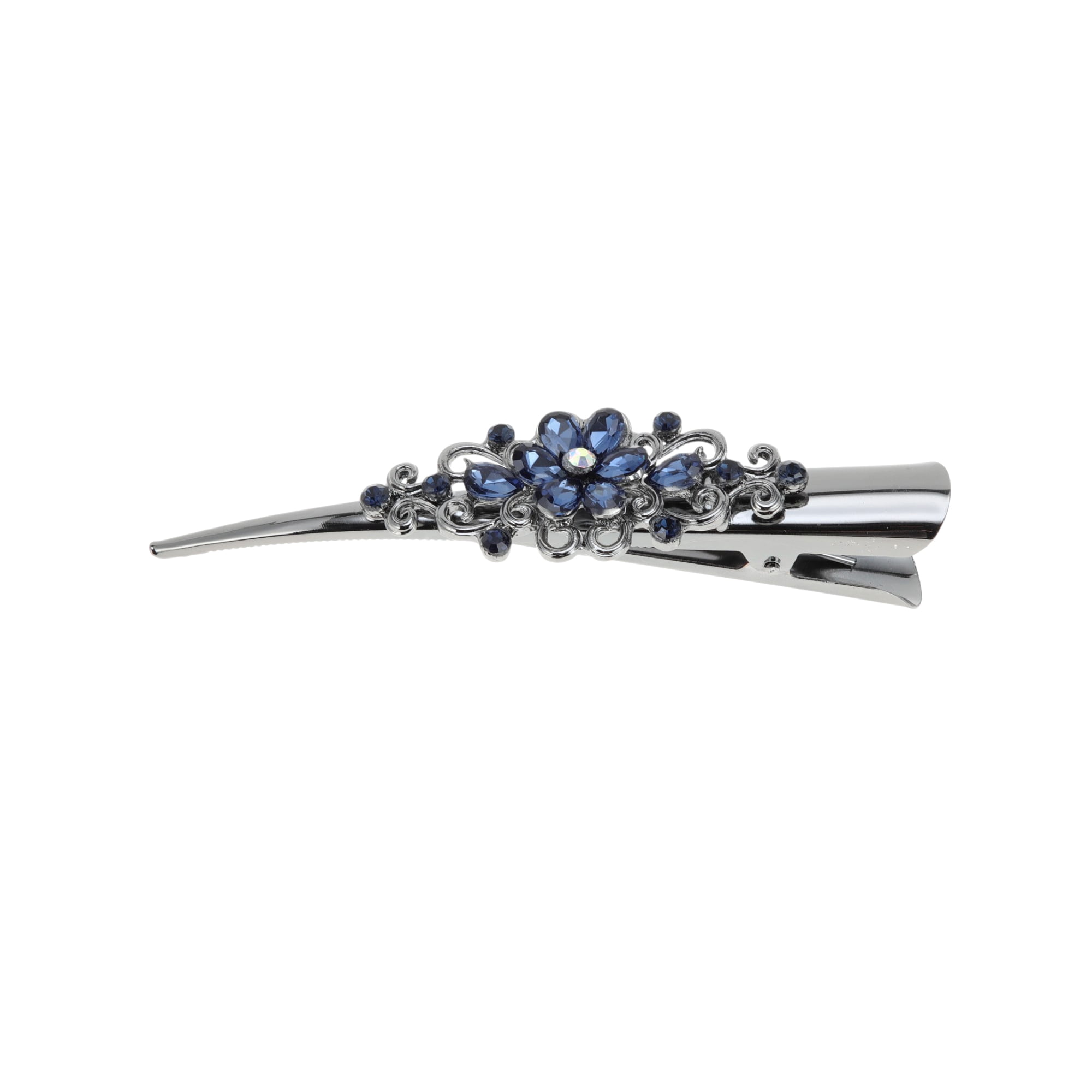 Unique Bargains Vintage Home Use Daily Styling Floral Hair Clips Blue