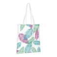 thumbnail image 3 of YFYANG Sac de Courses en Toile de Coton Réutilisable, Motif Créatif Plumes Texture Lavable Sac d'Épicerie Portable pour Voyage Quotidien, 3 of 6