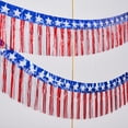 thumbnail image 6 of Foil Fringe Garland Metallic Tinsel Streamers Banner 4th of July Decorations Red White Blue Fringe Backdrop Banner Hanging Parade Float Fringe Garland for Patriotic Day Memorial Day, 6 of 9