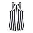 thumbnail image 6 of Haitryli Men's Athletic Wrestling Singlets Striped Rainbow One-piece Bodysuit Boxer Underwear Black L, 6 of 7