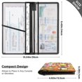 thumbnail image 3 of PVC Leather Car Document Holder Organizer Driver License Cover Holder for Car Driving Documents 9.45x10.24in Colorful Lights with Pumpkins, 3 of 8
