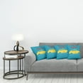 thumbnail image 3 of Ambesonne Retro Throw Pillow Cover 4 Pack, Old Cab Grunge Typography, 20", Petrol Blue and Yellow, 3 of 5