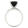 thumbnail image 4 of 3 ctw Solitaire Anniversary Ring for Women | Princess Cut Natural Onyx | Hyperallergenic Solid 18K White Gold, 4 of 5