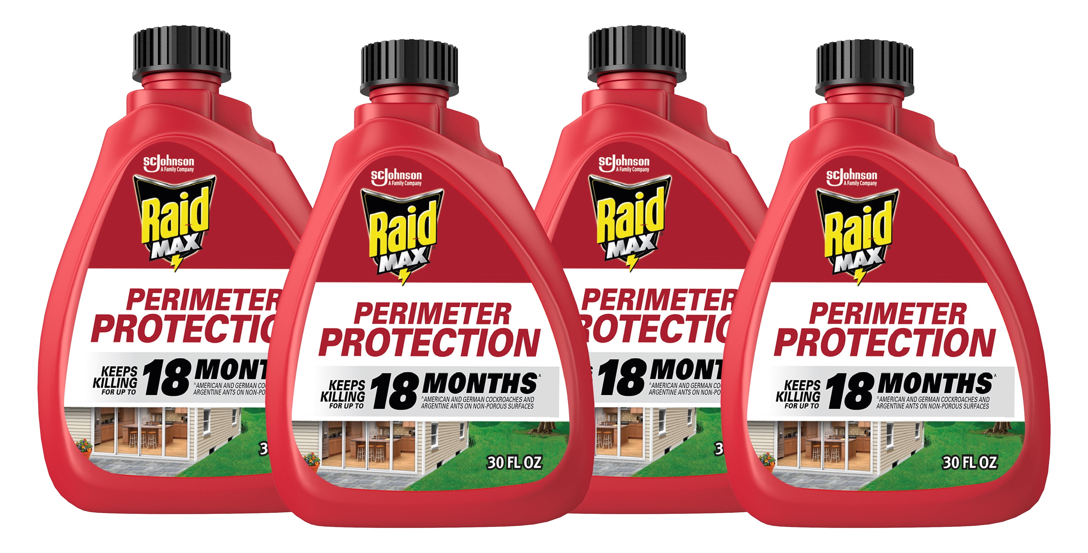 Raid Max Perimeter Protection Trigger Refill, 30 oz (4Pack)