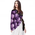 thumbnail image 5 of Grape Translucent Chiffon Hair Scarf - Breathable Silk Wrap for Women - 180*73 Size - Lightweight Headband and Fashion Accessory, 5 of 6